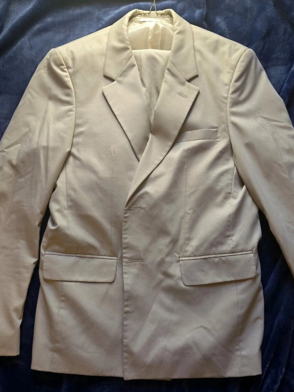 BoohooMAN Tan Slim Fit Suit 36R Blazer 30W Pants Wedding Formal